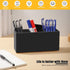 Cerpourt Black Makeup Brush Organizer, Acrylic Cosmetic Brushes Storage Holder with 3 Slots for Desk