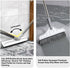2 in 1 Cleaning Scrub Brush - V-Shape Stiff Bristle Floor Scrub Brush with Long Handle and 120° Rotating Squeegee