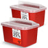 Oakridge Products Large Sharps Container for Home Use - 1 Gallon (2-Pack), Biohazard Needle Disposal