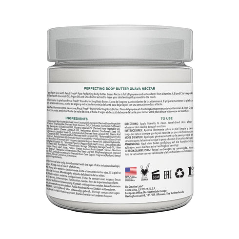 Petal Fresh Guava Nectar Body Butter, Organic Coconut Oil, Argan Oil, Shea Butter, 8 oz, Vegan