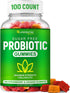 Probiotic Gummies for Adults and Kids, Max Strength 5 Billion CFU | Organic Sugar Free Gummies for Digestive Health |