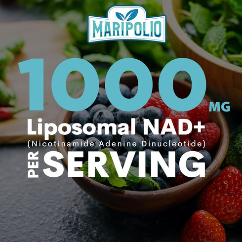 Liposomal NAD+ Supplement 1000 mg | Highest NAD Potency | Max Absorption Pure NAD Supplement for Energy, DNA Repair,