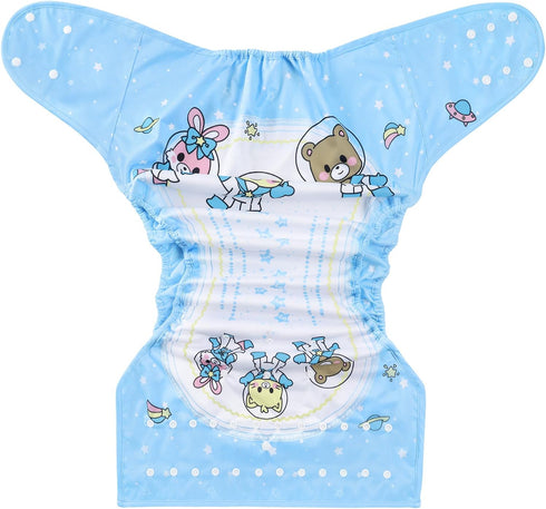 Littleforbig Washable Adjustable Reusable Waterproof Cloth Adult Diaper Wrap Cover One Size - Astro Babies