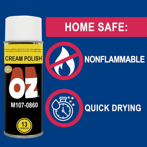 OZ Polish Aerosol Furniture Polish, M107-0860, 13 oz