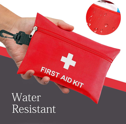 First Aid Kit, 97 Piece Small Travel Kit, Ideal for Cars, Schools, Sports, Homes, Camping, Hiking