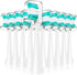 Replacement Toothbrush Heads for AquaSonic Black Series Vibe Series, Curved Design with Nylon Bristle (White)