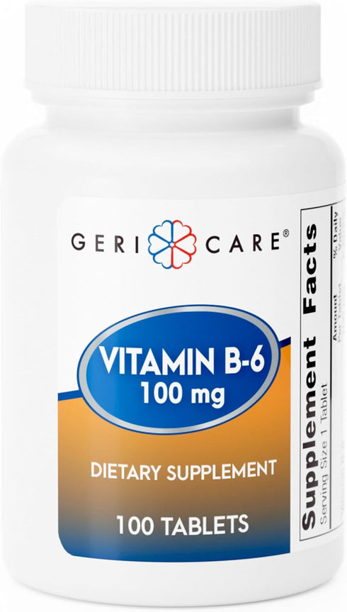 Gericare Vitamin B-6 100 mg Tablets, 100 Count