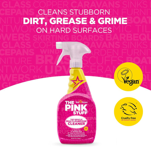 Pack Stardrops The Pink Stuff Ultimate Cleaning Miracle Cleaning Paste, Multi-Purpose Spray & Bathroom Foam Cuts