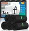AOSULI Small Bathroom Trash Bags, 3 Gallon/10 Liter, 100 Counts, Black Garbage Bags for Office