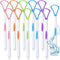 10 Pieces Plastic Tongue Scraper for Adults and Kids, Healthy Oral Care Tongue Cleaner, Pink Blue Green Purple Orange