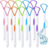 10 Pieces Plastic Tongue Scraper for Adults and Kids, Healthy Oral Care Tongue Cleaner, Pink Blue Green Purple Orange