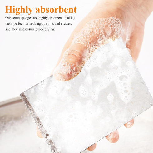 FRCOLOR Scrub Sponges Kitchen 12 Count – Cleaning Sponges Scrubber Sponge Household Cleaner Tools for Washing Dishes