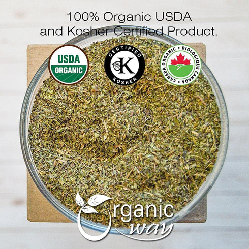 Organic Way Stevia Leaf Cut & Sifted, Kosher & USDA Certified Natural Sweetener, 100% Raw from India (1/2LBS)