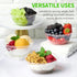 TOFLEN 12 oz Clear Plastic Bowls, Disposable 50 Pack, Premium Hard Plastic Party Serving Bowls for Desserts, Snacks