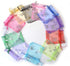 Zhiheng 100pcs Organza Wedding Party Gift Bags, Butterfly Drawstring Pouches for Jewelry Gift Favor (4"x6", Purple)