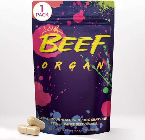 VoloZionX Female Beef Organ Supplement Grass Fed & Pasture Raised Beef Liver, Kidney,