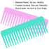 Wide Tooth Detangling Comb for Long, Curly, Wet Hair - No Handle Styling Comb (2 Pieces - Rose Red, Cyan)