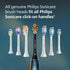 S2 2 Pack, HX6052/77 Philips Sonicare Sensitive - Genuine Replacement Electric Toothbrush Heads, White