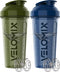 2 Pack 28 oz Protein Shaker Bottles for Protein Mixes - Leak Proof Shaker Cups - Green & Blue