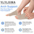 Arch Support Sleeves Compression - Plantar Fasciitis Relief Brace with Gel Pad for Flat Feet, Men Women (1 Pair Beige)