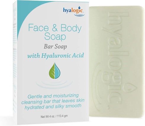 Hyalogic Hyaluronic Acid Soap for Face & Body - 4 Oz Natural Moisturizer Soap with Coconut Extract