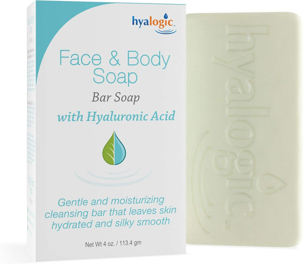Hyalogic Hyaluronic Acid Soap for Face & Body - 4 Oz Natural Moisturizer Soap with Coconut Extract
