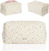 Umchichi' floral large cosmetic bag for Women, Travel Toiletry Bag, Large storage Bag, Travel Makeup Bag, Large Cotton Cosmetic makeup bag, Large Makeup Bags, Wash bag for Women.