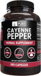 PURE ORIGINAL INGREDIENTS Cayenne Pepper (365 Capsules) - Pure, Lab Verified, No Magnesium or Rice Fillers