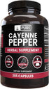 PURE ORIGINAL INGREDIENTS Cayenne Pepper (365 Capsules) - Pure, Lab Verified, No Magnesium or Rice Fillers