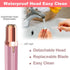 Rosarden Facial Hair Remover, USB Rechargeable IPX6 Waterproof Eyebrow Face Razor Trimmer for Women (Pink)