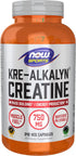 NOW Sports Nutrition Kre-Alkalyn Creatine 750 mg - Mass Building & Energy Production, 240 Veg Capsules
