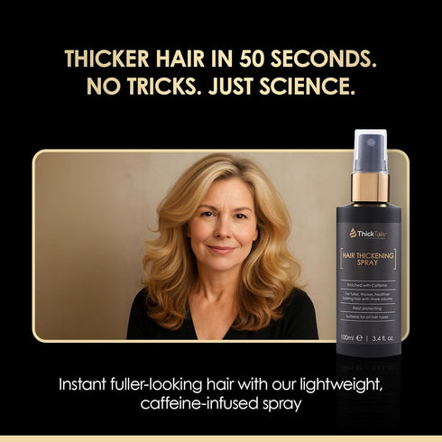 Instant Hair Thickening Spray for Women & Men, Sulphate-Free, Caffeine & Keratin Infused, 3.4 fl.oz