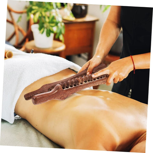 Healifty Wooden Roller Massager Back Massaging Tool for Muscle Relief Portable Sturdy Wood Design for Feet Neck