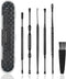 Hion 6 Pcs Ear Wax Removal Kit, Professional Double-Headed Ear Pick Tools with Cleaning Brush and Storage Box
