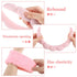 Sponge Spa Headband for Women, Makeup Headband and Wrist Washband Set, Pink Skincare Facial Headband for Face Washing