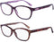 EYEGUARD 2 Pairs Reading Glasses for Women, Ultra Clear Spring Hinge Readers, +3.00