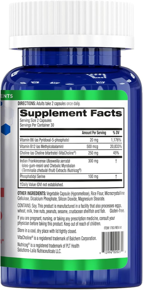 BioTrust Eternal Mind Brain Supplements - Clinically Studied Memory Supplement for Focus & Cognition - 30 Servings