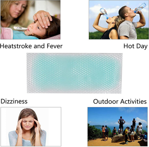 Fever Cooling Gel Patches, 20 Sheets, Cooling Forehead Strips for Relieving Headache, Toothache Pain, Drowsiness,