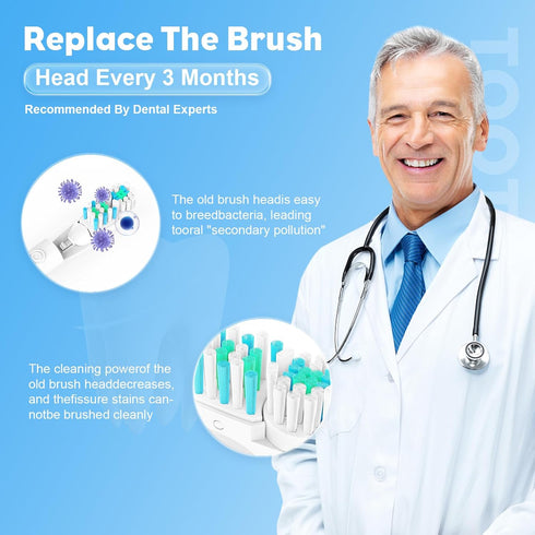 Electric Toothbrush Replacement Heads, 4/8/16 Pcs Sensitive Dual Clean Sets Fit for Braun Oral B