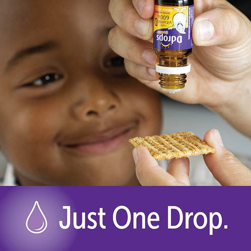 Ddrops Kids Booster 600IU - 100 Drops of Daily Liquid Vitamin D for Kids, Supports Strong Bones & Immune System