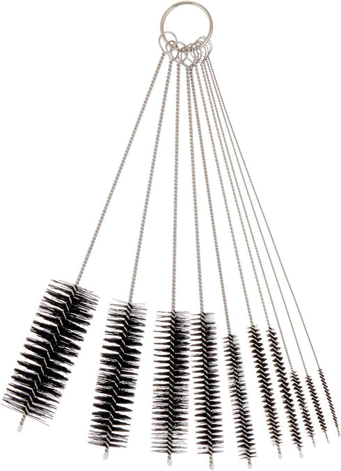 Pipe Cleaners Homewinner 8 inch Nylon Bottle Straw Cleaning Brush Set - Stainless Steel Handle Flexible Tube Brushes,