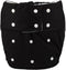 Sigzagor Teen Adult Cloth Diaper Nappy Reusable Washable for Disability Men (Black)