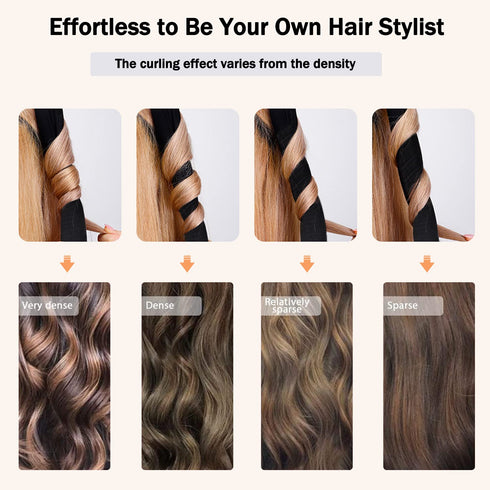 No Heat Curlers CORATED, Heatless Curls for Long Hair, Silk DIY Hair Styling Tools Kit, Sleep-In Headband