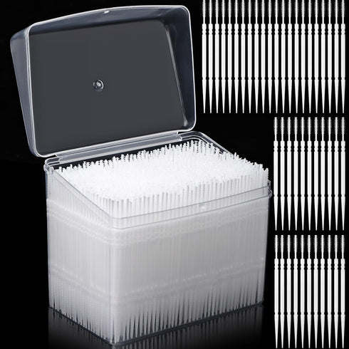1100Pcs Plastic Dental Picks, Oral Hygiene 2 Way Interdental Brush Stick