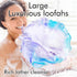 2Pcs Shower Loofahs Bath Sponges, 60g Large Soft Nylon Mesh Puff Balls, Exfoliating Body Scrubber Set for Men & Women