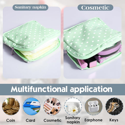 Ymapinc 3Pcs Pad Bags for Period, Sanitary Pad Pouch, Sanitary Napkin Storage Bag, Tampon Holder for Purse, Portable