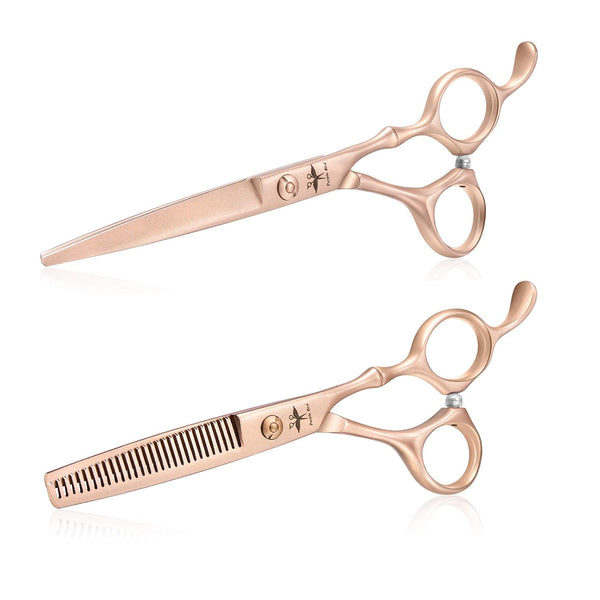 PURPLEBIRD Hair Cutting Scissors Thinning Shear Set, Professional Barber 6 inch Styling Kit for Men, Women, Kids