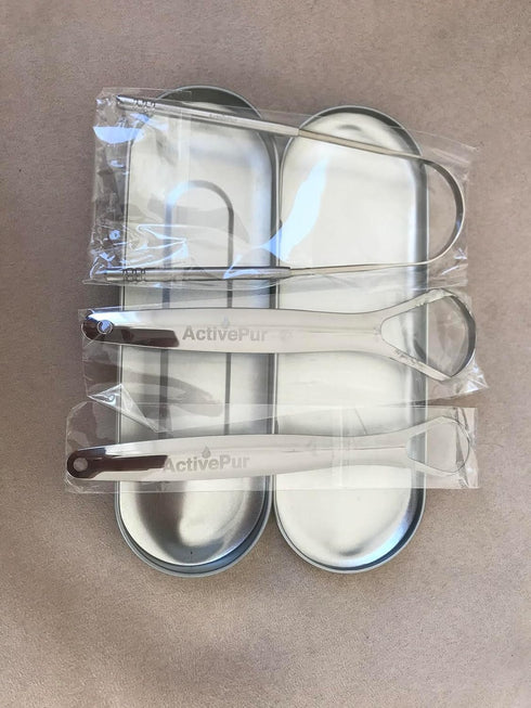 Tongue Scraper Cleaner (3 Pcs), Best Stainless Steel Seller, Use Mouth Wash, Toothpaste for Bad Breath, Handy Travel
