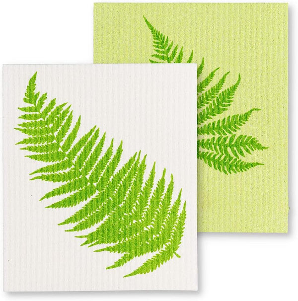 Abbott Collection Fern Leaf Amazing Swedish Dish Cloths, Set of 2 -