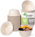 10 Oz Bamboo Disposable Bowls, 100 Pack Heavy Duty Soup Bowls, Microwavable, Eco-Friendly, Leak-Proof